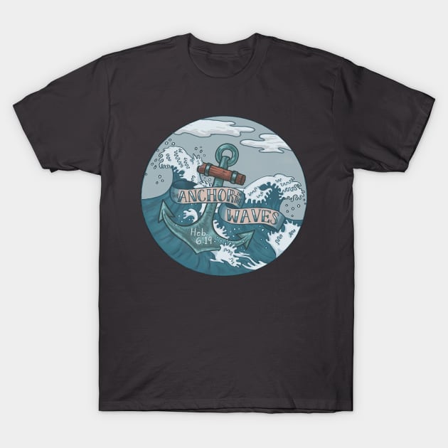 Anchor in the Waves T-Shirt by gingerchan